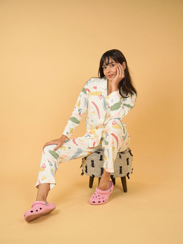 Strokes Playful Pure Cotton Pajama Set